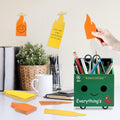 PUNICA Dumpster Fire Pencil Holder with 100 Pcs Flame Note Cards, Funny Office Desk Accessories Decor, Great Gifts for Coworkers Teacher - Green
