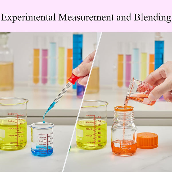 High Borosilicate Glass Measuring Cup Set-V-Shaped Spoutï¼Includes 60Ml(2Oz), 120Ml(4Oz), and 250Ml(8Oz) Glass Measuring Beaker for Kitchen or