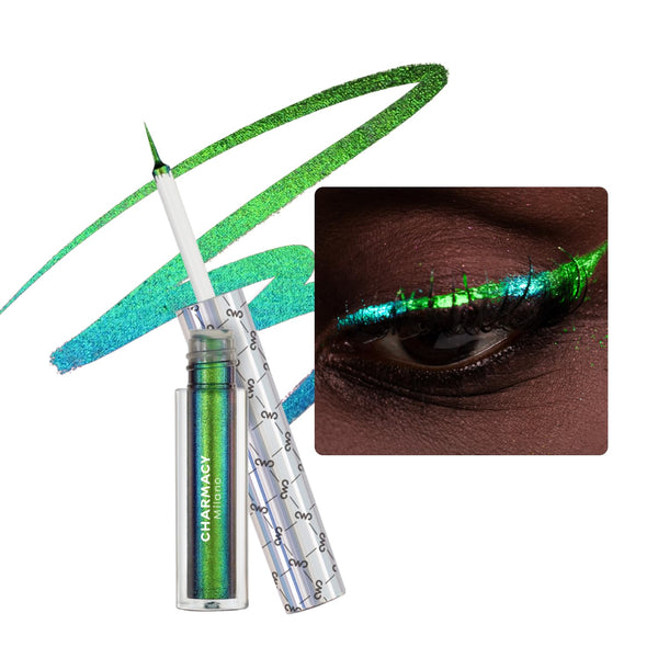 CHARMACY Multichrome Eyeliner Liquid Liner, Glitter liquid eyeliner waterproof, Metallic Intense Color Shifting Colorful Eyeliner, Long wearing,