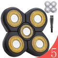 Universa 5 Blades Replacement Heads for Mainstream head shaver brands, Head Shaver Replacement Blades (5 Gold)