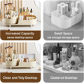 360ÃÂ° Rotating Vanity Makeup Organizer with Brush Holder, Large Spinning Cosmetic Storage for Skincare, Perfumes and Lotions