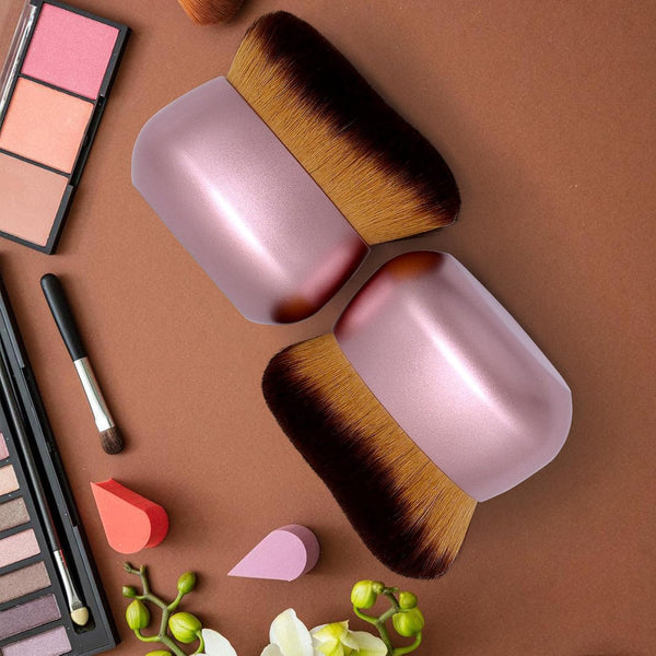 Extra Large Body Makeup Brush For Self Tanner, Leg Makeup &Bronzer Blend,75 mm Wide-headed Kabuki Brush Provides More Even &Pretty Application,