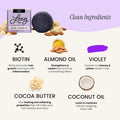 Naturel Purple Toning Shampoo Bar, Blonde or Grey Hair Toning Shampoo Bar with Biotin and Almond Oil, Vegan, Zero Waste, Cruelty Free, Made in USA