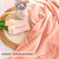 Birthday Gifts for Women, Unique Happy Birthday Gift Basket Self Care Package Bday Ideas with Luxury Flannel Blanket for Mom Her Best Friends