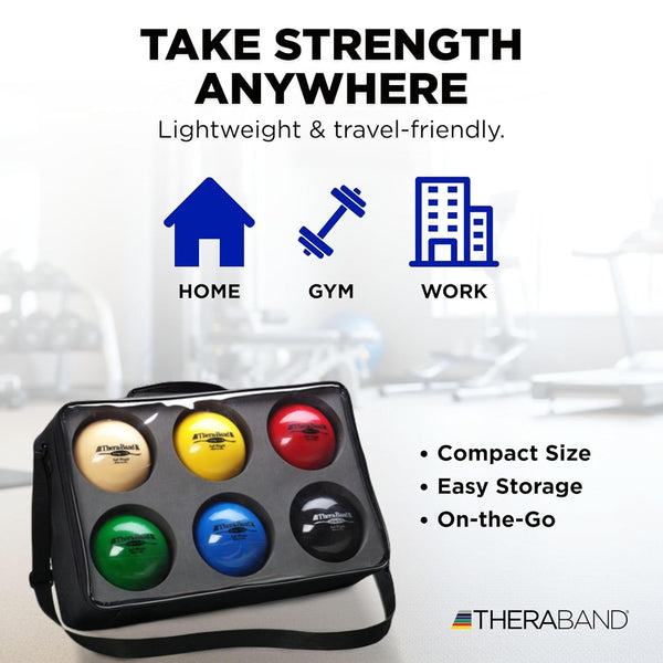THERABAND Soft Weight, 4.5" Diameter, Weighted Balls for Baseball, Weighted Balls for Softball, Hand Held Ball Shaped Isotonic, Shoulder Strength,