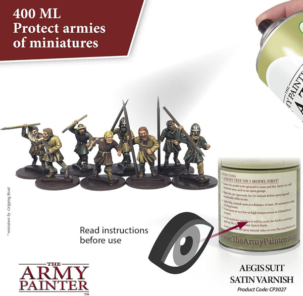 The Army Painter Aegis-Suit Satin Varnish for Dnd Miniature Painting 400 ml