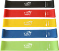 Fit Simplify Resistance Loop Exercise Bands with Instruction Guide and Carry Bag, Set of 5 Assorted