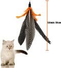 Cat Feather Toys Refill, 6 Pieces Cat Wand Attachments Da Bird Feathers Toy for Indoor Cats 6 PCS Cat Toy Feather Refills