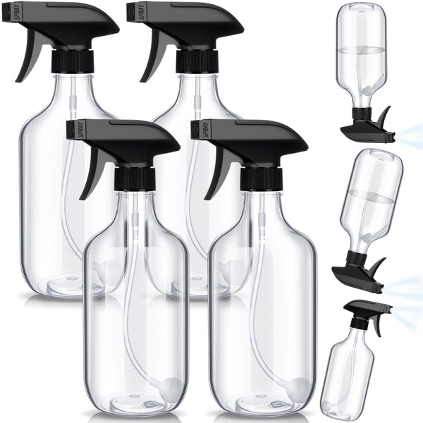 Honeydak 4 Pcs 360° Spray Bottles 16 oz Upside Down Spray Bottles, Plastic Container Is Nice for Plants Cleaning Solutions Durable Nozzle W/fine