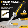 KATA Folding Drywall Jab Saw, Sheetrock Knife with Soft Grip Handle | Compact Folding Hand Saw & Keyhole Saw for Sheetrock, Wallboard Repair,