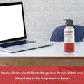 Staples Compressed Air Duster, 10 oz Can, Electronics & Keyboards, Office