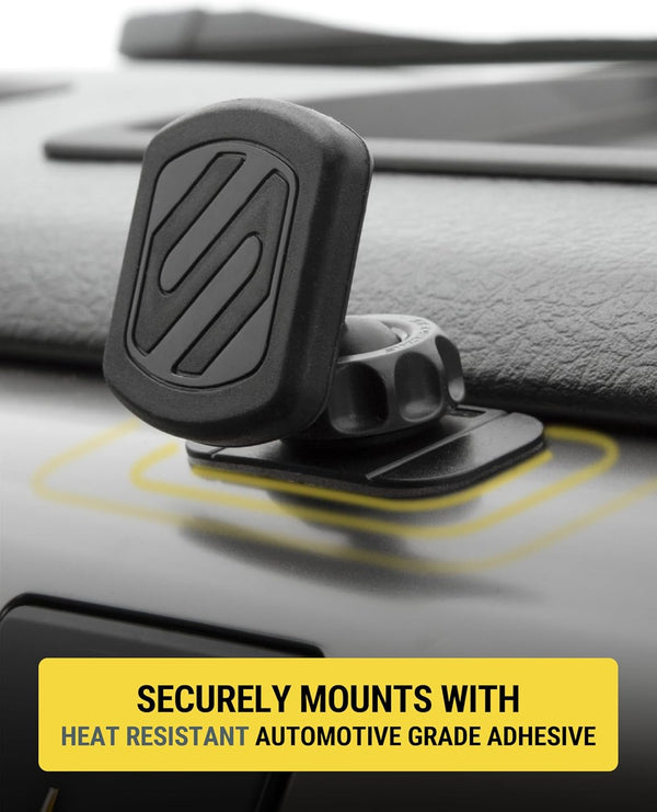 Scosche MXDM Magnetic Phone Holder for Car, Dashboard Cell Phone Holder with Extra Strong Magnet and Thick Metal Plate, Car Mount Cellphone Stand