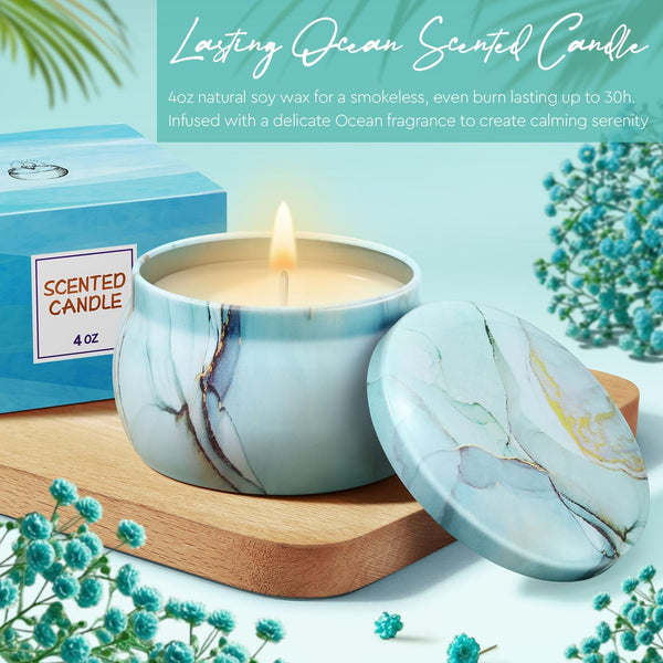 Wasocol Happy Birthday Gifts for Women Mom Grandma Wife Best Friend Sister Her, Unique Relaxing Self Care Package Spa Gift Baskets for Women Ocean