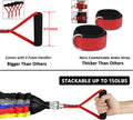 Resistance Bands, 15 Pieces Exercise Elastic Bands Set, 20Lbs to 40Lbs Resistance Tubes with Heavy Duty Protective Nylon Sleeves Anti-Snap for