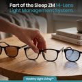Sleep ZM Blue Light Blocking & Light Sensitivity Glasses with 14 Lens Types 23 Voyage Frame - Invisi Aid Clear Lens