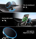 BHHB for iPhone 17 Magsafe Car Mount Charger, [2026 New] 15W 2in1 Magnetic Wireless Car Charger, fits for Magsafe Car Charger, Vent/Dashboard