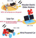 4 in 1 Solar Power & Electric Motor STEM Kits,Science Experiment Projects for Kids Beginners,Electronic Assembly Solar Powered Toy Kit,Diy