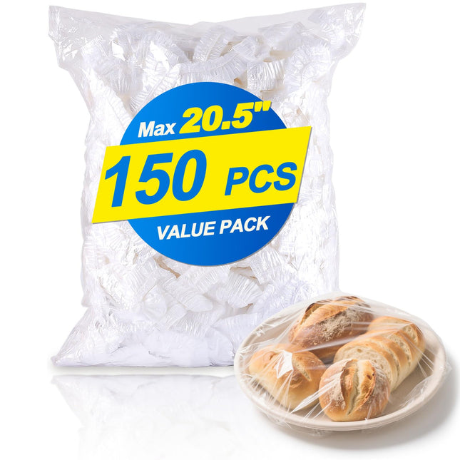 150PCS Plastic Bowl Covers for Banneton Bread Proofing Basket Fit up to 12" Bowls, for Sourdough Bread Baking Supplies, 