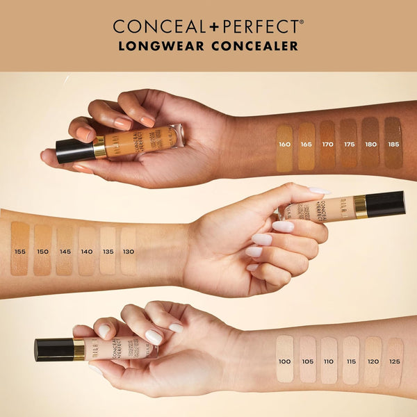 Milani Conceal + Perfect Longwear Concealer - Light Nude (0.17 Fl. Oz.) Vegan, Cruelty-Free Liquid Concealer - Cover Dark Circles, Blemishes &