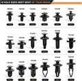 GOOACC 190 Pcs Car Retainer Clips & Fastener Remover - 18 Most Popular Sizes & Applications Auto Push Pin Rivets Set -Door Trim Panel Clips for