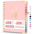 Forvencer Planner 2027-2028, 18 Month Calendar Planner, Jan 2027-June 2028 Pink 6.3"x8.4" (Jan 2027 - Jun 2028)