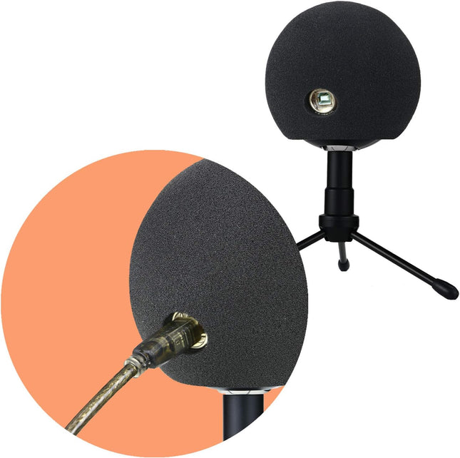 Pop Filter for Blue Snowball - Professional Snowball Ice Mic Foam Wind Cover Win