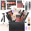 KARUIZI All in One Makeup Gift Set for Women Full Kit for2x14-color eyeshadow palettes,5xlipgloss sets,mascara,eyeliner,eyebrowpowder,eyebrow