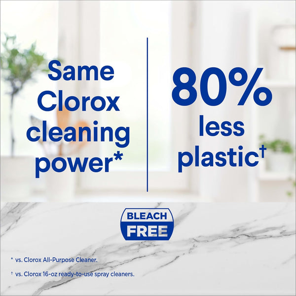 Clorox Multi-Purpose Spray Starter Kit 3X1.125Fo, Household Essentials, Concentrated Refill + 20Fo Spray Bottle