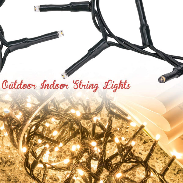 AWQ 500LED 49ft Christmas Cluster Lights String Light Decoration Warm White | Led Twinkle Christmas Trees Cluster Lights for Home Garden Wedding