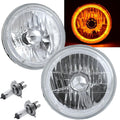 OCTANE LIGHTING 7" H6024 / 6014 Halogen Amber Led Halo Ring H4 Light Bulb Angel Eye Headlight