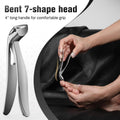 FERYES Angled Head Long Handled Toenail Clipper for Seniors - Large Wide Jaw Nail Clipper with Catcher for Thick Nails - Easier Trimming,