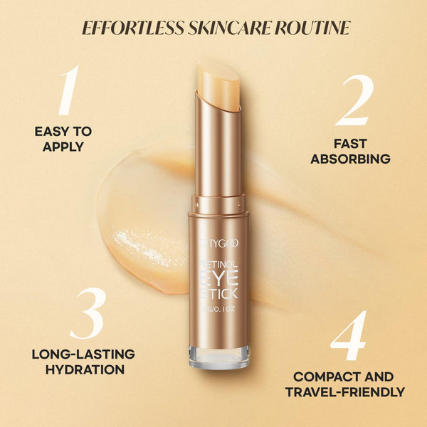 Retinol Eye Stick with Collagen, Hyaluronic Acid for Dark Circle, Wrinkles in 3-4 Weeks, under Eye Cream anti Aging, for Puffiness and Bags