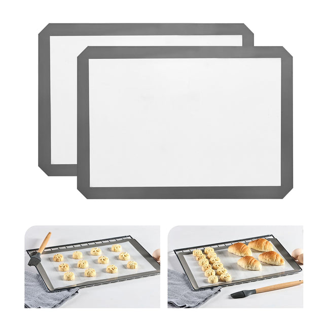 Kitchenraku Silicone Baking Mat, 16.5"X11.6" Non Stick Reusable Silicone Cooking