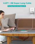 Charger for MacBook Air MacBook Pro 13 14 15 16 inch 2025 2024 2023 2022 2021 2020, M1 M2 M3 M4 Laptop 70W USB C Power Adapter, iPad, LED, 6.6FT
