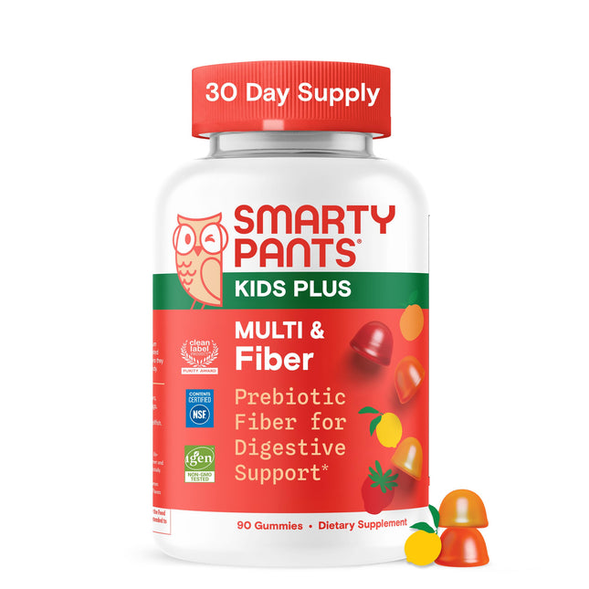 Smartypants Kids Multivitamin & Fiber Gummies: Prebiotic Fiber to Support Kids D