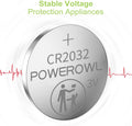 POWEROWL High Capacity CR2032 Battery (20-Pack) 3v Lithium Batteries, Leak-Free, Long Lasting Cr 2032 CR2032-20P