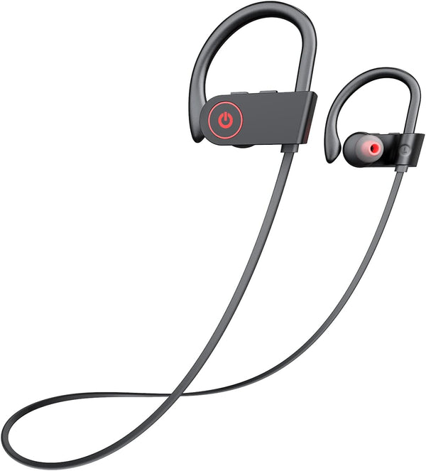 Bluetooth Headphones,Wireless Earbuds IPX7 Waterproof Sports Earphones with Mic HD Stereo Sweatproof In-Ear Earbuds Gym Running Workout 8 Hour