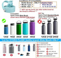 FLORAPELL Lid Compatible with Hydro Flask 12 16 18 20 32 40 OZ Wide Mouth, Flip Lid Replacement Lids with Flex Strap Handle, Leak-Proof Flask Cap