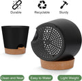 YNNICO Indoor Self Watering Planters with Drainage Holes and Saucers, 8, 7, 6.5, 6, 5.5, 5 Inches, Black, 6 Pots 8+7+6.5+6+5.5+5 inch Black