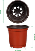 Augshy Nursery Pot, 110 Pcs 4" Plastic Plants Pot,Seed Starting Pots, Indoor Outdoor Seeding pots | Plastic,Drainage Holes,for Garden Flower