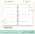 Blue Sky Day Designer 2025-2026 Weekly and Monthly Academic Year Planner Calendar, July 2025 - June 2026, 5.8" X 8.6", Flexible Cover, Laminated
