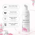 BREYLEE Eyelash Cleanser, Shampoo Foam & Brushes Eyelid Cleanser for Makeup Remover Paraben & Sulfate Free for Salon and Home Use(60Ml, 2 Fl Oz)