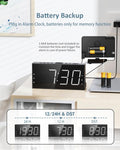 Loud Alarm Clock with Bed Shaker for Heavy Sleeper, Dual Vibrating Alarm Clock with USB Charger for Hard of Hearing/Deaf, 7.5’’ Large LED Display