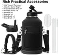 Insulated Water Bottle | Thickened Stainless Steel Vacuum Metal Thermos | Portable Sports Half Gallon Large Water Jug for Gym and Hiking with