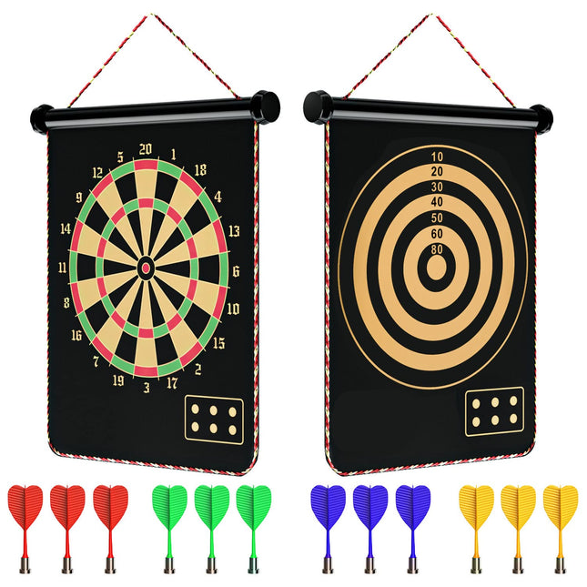Mixi Magnetic Dart Board Outdoor Game for Kids with 12 Darts, Best Toys Gifts fo