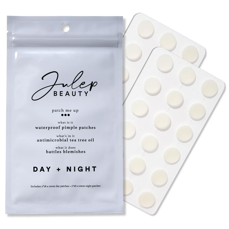 Julep Patch Me up Waterproof Pimple Patches â 72 Hydrocolloid Acne Patches with Tea Tree Oil, Ultra-Thin Day & Potent Night, Reduces Blemishes &