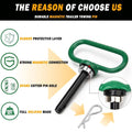 Magnetic Hitch Pin, Lawn Mower Trailer Hitch Pins 1/2 Inch - Strong Heavy Duty Magnet Trailer Gate Pin for Mowers, Lawn Tractors, Towing Cargo,