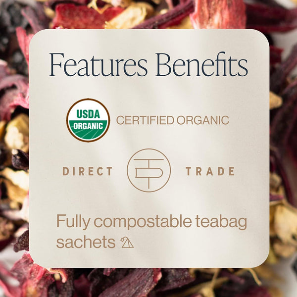 Rishi Tea Elderberry Healer Organic Herbal Tea Bags, Caffeine Free, 15ct Elderberry Healer 15 Count (Pack of 1)