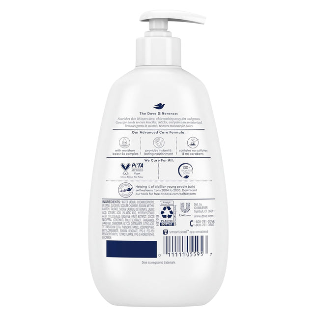 Dove Advanced Care Hand Wash 4 Count for Effectively Washing Away Dirt & Germs, 