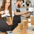 SIUQ Coffee Cups 12 oz 150 Pack, Insulated Ripple Wall Paper Coffee Cups 12 oz, Disposable Coffee Cups, Hot Beverage/Cold Drinking Cups for